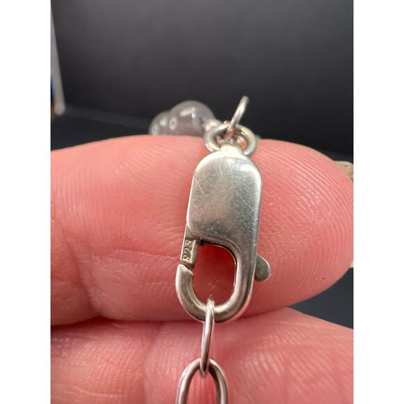 NEW Nate & Etan grey moonstone triple strand necklace with sterling silver clasp - Picture 5 of 12